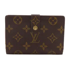 【LOUIS VUITTON】ルイ・ヴィトン ポルトフォイユ・ヴィエノワ がま口 M61674 モノグラムキャンバス 茶 MI1022 レディース 二つ折り財布