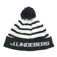 J.LINDEBERG ジェイリンドバーグ 073-51900 ニット帽 ボンボン付 ボーダー柄 ブラック系 ONE SIZE [240101601237] ゴルフウェア ストスト