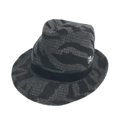 DANCE WITH DRAGON ダンスウィズドラゴン  ハット 千鳥×ゼブラ柄 ブラック系 F [240101603794] ゴルフウェア ストスト