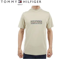 トミーヒルフィガー ゴルフ メンズ フロントロゴ 半袖モックネックシャツ TOMMY HILFIGER GOLF THMA404 サンドベージュ(28)