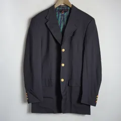 80S 90S TOMMYHILFIGER トミーヒルフィガー シングル テーラード ジャケット ブレザー 金ボタン ビンテージ 黒 サイズ 39L 514P★4