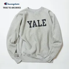 Champion チャンピオン リバースウィーブクルーネックスウェットシャツ トゥルートゥーアーカイブス YALE (裏起毛) TRUE TO ARCHIVES / メンズ トレーナー カレッジプリント イェール大学 日本製 C3-S026