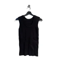 ミラオーウェン Mila Owen タンクトップ リブ ニット ノースリーブ 1 黒 ブラック