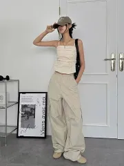 アイボリー カーゴ パンツ M