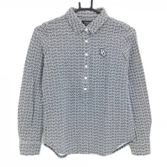 パーリーゲイツ 長袖ポロシャツ ネイビー×白 ラビット柄 レディース 0(S) ゴルフウェア PEARLY GATES