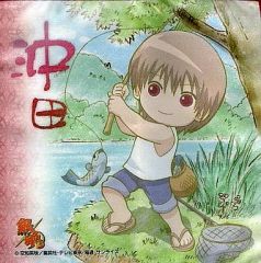 [중고]타월·수건(캐릭터) 오키타 마이크로 화이버 미니 타월 2008여름[은혼]