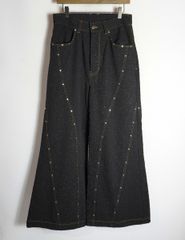 Badway Herringbone studs denim pants | Mercari
