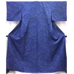 着物・小紋・単衣・青系地・No.200701-1948・梱包サイズ80