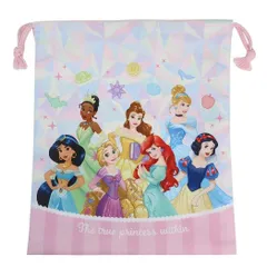 【メール便】ディズニープリンセス 巾着袋 巾着 中 ディズニー アートウエルド 体操服入れ キャラクター グッズ 