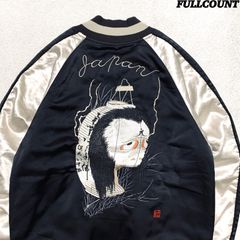 フェローズ匠】希少 リバーシブル 全刺繍 金魚 JAPAN スカジャン L 黒