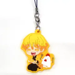 【中古】雑貨 我妻善逸 「鬼滅の刃 ～無限列車編～×ローソン ラバーストラップ(買い物)」