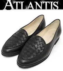 【広尾店】ボッテガヴェネタ BOTTEGA VENETA イントレチャート ローファー パンプス レザー 5B 【16937】