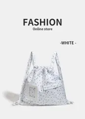 バックパック リュック ショルダーバッグ 2WAY 星柄  可愛い 巾着バッグ 学生 制服 通勤 通学 イベント プレゼント ギフト 誕生日