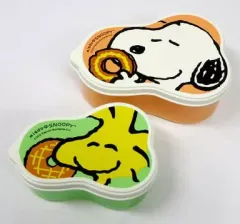 【中古】食器その他(キャラクター) [単品] スヌーピー(オレンジ)＆ウッドストック(グリーン) フードボックス 「ミスタードーナツ×PEANUTS(SNOOPY) 2013年ミスド福袋・福箱」