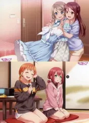 【中古】キャラカード 高海千歌＆黒澤ルビィ/桜内梨子＆渡辺曜 ブロマイド2枚セット 「くじ引き堂 ラブライブ!サンシャイン!! オンラインくじ Ver.LoveLive!Days～Aqours～」 D-2賞