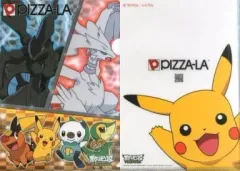 【中古】クリアファイル A.ゼクロム＆レシラム＆集合/ピカチュウ オリジナルA4クリアファイル 「ポケットモンスター ベストウイッシュ」 ピザーラ クリアファイルキャンペーン品