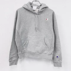古着 used　Champion　チャンピオン　リバースウィーブ　スウェットパーカー/フーディー　刺繡ロゴ　霜降りグレー　Mサイズ