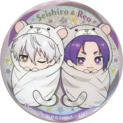 【中古】バッジ・ビンズ 凪誠士郎＆御影玲王 「ブルーロック ぷにとっぷ おくるみあそーと ホログラム缶バッジ」 ガシャポンオンライン限定
