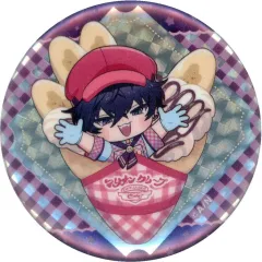 【中古】バッジ・ピンズ 佐伯イッテツ(ミニキャラ) 「バーチャルYouTuber にじさんじ Oriens×マリオンクレープ トレーディンググリッター缶バッジ」