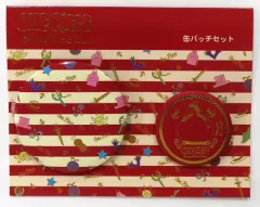 【中古】バッジ・ピンズ アイテム散りばめデザイン でこでこストライプ 缶バッジ2個セット 「ワンピース」