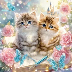 パネル生地　新柄　可愛い猫8柄B