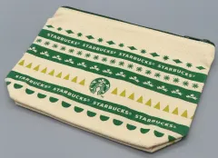 【中古】バッグ [単品] ロゴ(グリーン) オリジナルポーチ 「スターバックスコーヒー グッズ付きクリスマスグルメ」 同梱特典