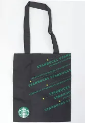 【中古】バッグ ロゴ フラットバッグ ブラック 「スターバックスコーヒー」