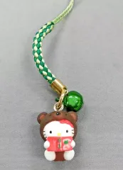 【中古】キーホルダー・マスコット(キャラクター) キティ(クマ) 根付け(グリーン/ライトグリーン) 「ハローキティ」 熊本限定