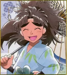 【中古】紙製品 竹谷八左ヱ門 「忍たま乱太郎 描き下ろしイラスト みんなで下町散策の段ver. トレーディングミニ色紙 ver.B」