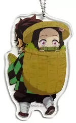 【中古】雑貨 [単品] 竈門炭治郎＆竈門禰豆子 アクリルチャーム 「鬼滅の刃 全集中展」 静岡会場限定