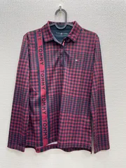 ⑧TOMMYHILFIGER トミーヒルフィガー　GOLF トップス　レディース　ゴルフウェア　ネイビー赤　Lサイズ