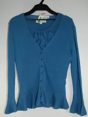 【USED/B】ChristianAUJARDクリスチャンオジャール アンサンブルニット 9号 ブルー系