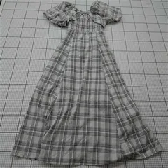◇ ⊂ ナイスクラップ NICE CLAUP チェック柄ロングワンピース Fサイズ レディース E  【1511110040620】