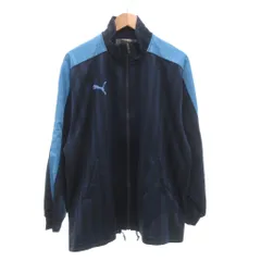 プーマ PUMA ジャージ トラックジャケット L ジップアップ ロゴ 紺 ネイビー /AE