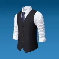 スーツ ベスト メンズ ジレベスト  未使用 フォーマルベスト テーラード 皴になりにくい 尾錠付き 春夏秋冬 スリム ビジネス 結婚式 成人式
