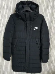 (90) NIKE メンズ ダウン パーカ ロングダウンジャケット 807394-011