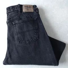■古着 Wrangler ラングラー ブラックジーンズ デニムパンツ 黒 実寸W36L30【L5437】