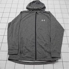 ◇ ⊇ アンダーアーマー Under Armour コールドギア フルジップパーカー グレー XXL メンズ E  【1511120021930】
