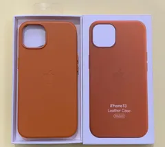 未使用 Apple新品iPhone 13 純正品 レザーケース ゴールデンブラウン