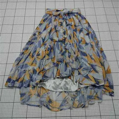 ◇ ⊂ マーキュリーデュオ MERCURYDUO プリーツフレアスカート Mサイズ ブルー系 レディース E  【1511120024238】