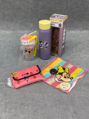 Disney ストロー付きタンブラー3個 ショッピングバッグ タオルハンカチ 真空ステンレスボトル