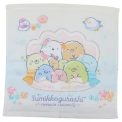 【メール便】すみっコぐらし ハンドタオル プリントウォッシュタオル ぺんぎんラグーン サンエックス 犬飼タオル プレゼント かわいい キャラクター グッズ 