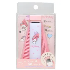 【メール便】マイメロディ 身だしなみセット ミラー＆ダブルコーム サンリオ カミオジャパン 折りたたみブラシ 櫛 鏡 キャラクター グッズ 