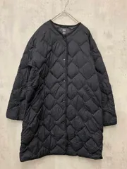 UNIQLO ユニクロ 212-439708 ノーカラー ウルトラライトダウンリラックス コート sizeL/黒 ◆■ レディース