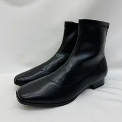 K【未使用・タグ付き】フラットストレッチショートブーツ ブラック ABCセレクト
