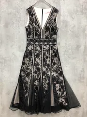 ERUKEI エルケイ レース 刺繍 結婚式二次会 ドレス ワンピース sizeサイズ不明/黒 ■■◎レディース