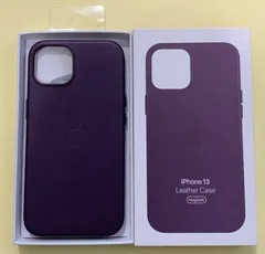 未使用 純正品 iPhone 13 MagSafe対応 レザーケース　ダークチェリー