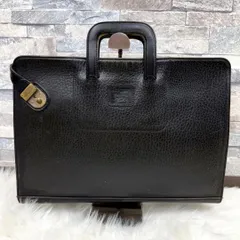 Burberrys バーバリーズ ロゴレザービジネスバッグ シボ革ブリーフケース オールレザーバック ノバチェック革鞄 ブラック ゴールド