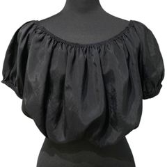 yo BIOTOP cupro gather puff blouse - メルカリ