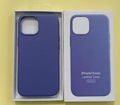 未使用 純正品 iPhone 13mini MagSafe対応 レザーケース　ウィステリア